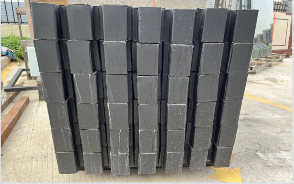 Elevator counterweight block side view