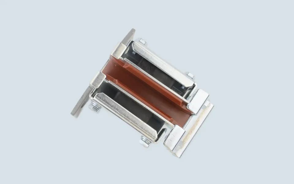Side view of Mitsubishi elevator guide shoes
