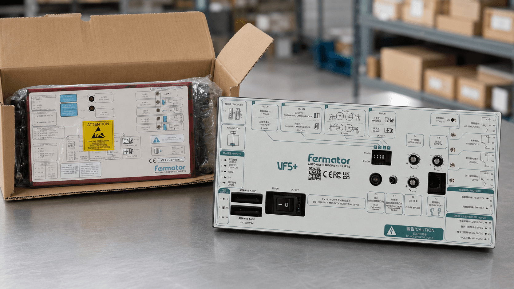 Recent Shipment of Fermator VF4+ and VF5+ Door Controllers to Africa