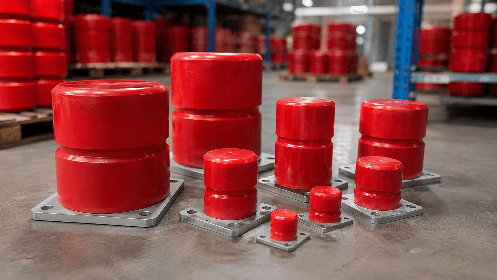 Recent Shipment of Elevator Polyurethane Buffers in Various Sizes