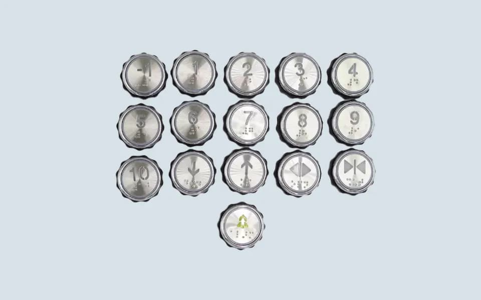BR38A KAN-JB0619 Mitsubishi Elevator Button - 1